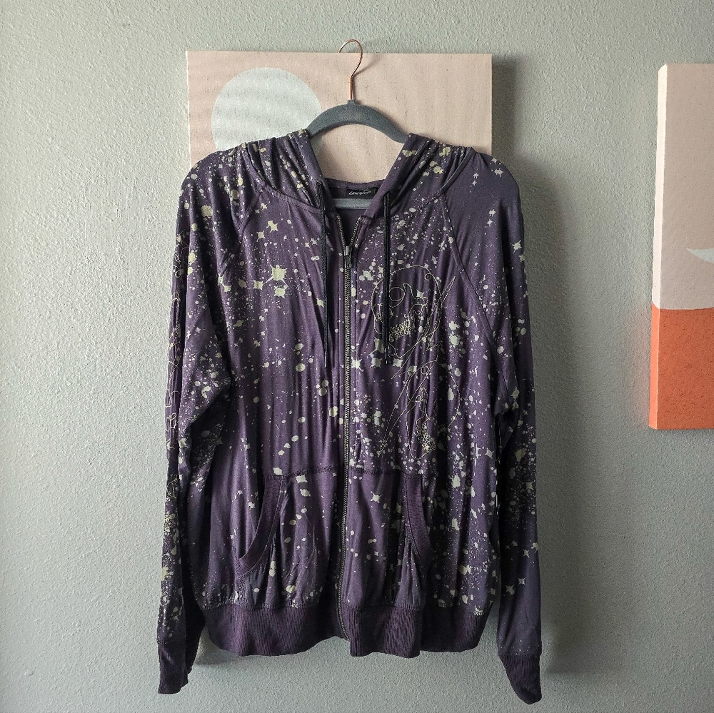 1 / 1X / 14-16 TORRID Super Soft LoveSick Skull Zip-up Hoodie